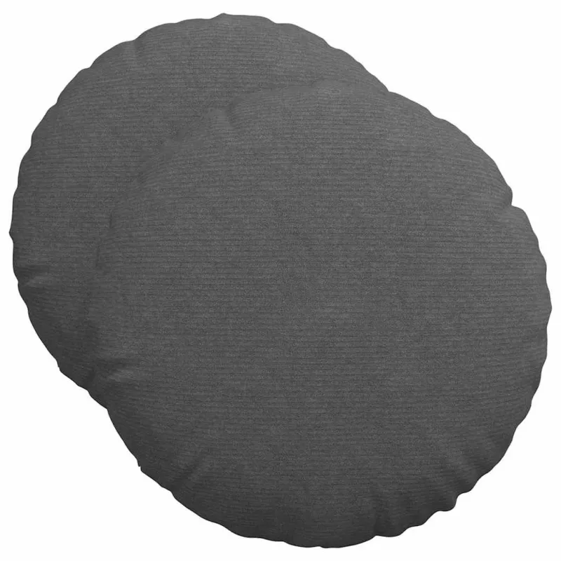 Sėdynių pagalvėlės 2 pcs Tamsiai pilka Ø50 x 19 cm