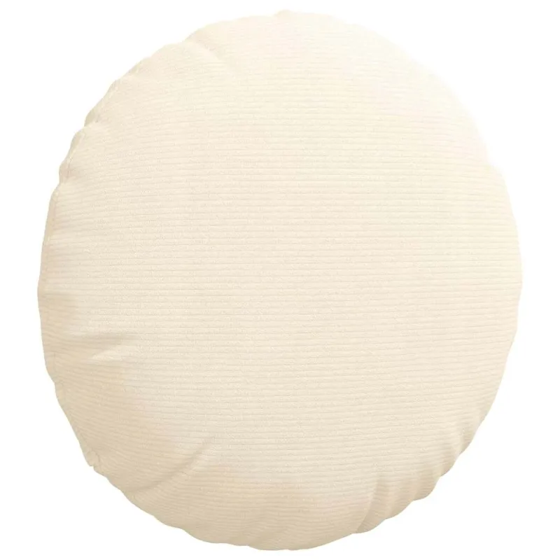 Sėdynių pagalvėlės 2 pcs Kreminė Ø50 x 19 cm Kordūrinis audinys