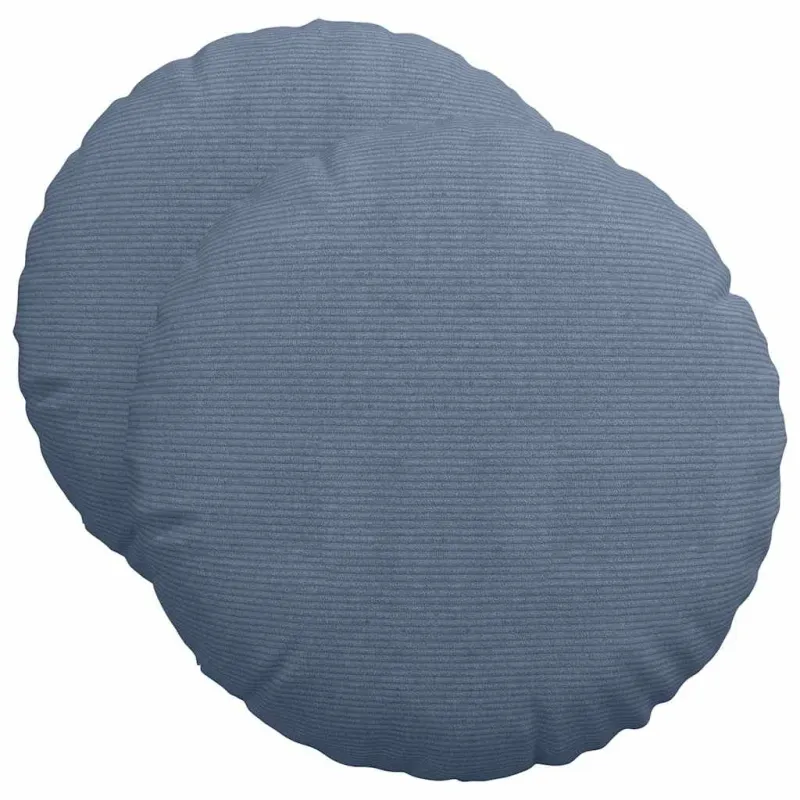 Sėdynių pagalvėlės 2 pcs Mėlyna Ø50 x 19 cm Kordūrinis audinys