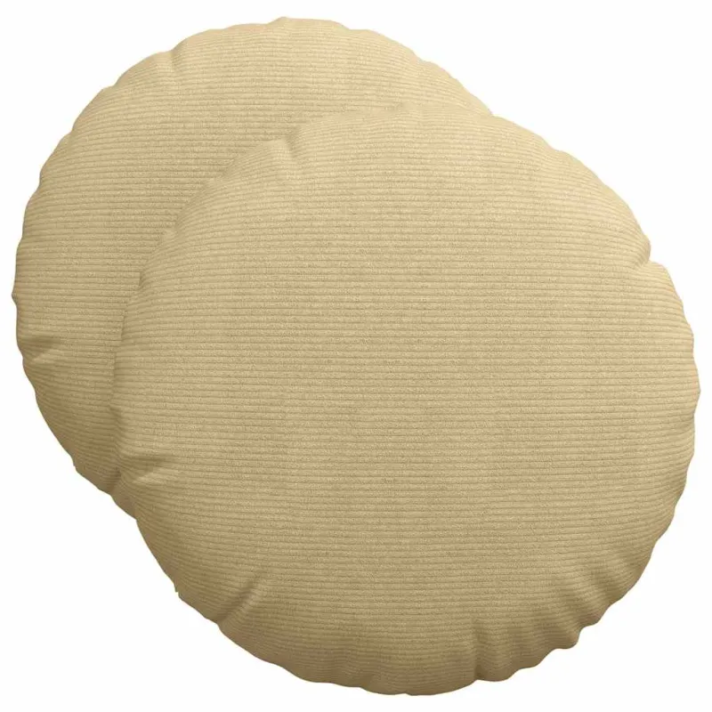 Sėdynių pagalvėlės 2 pcs Pilkai žalia Ø50 x 19 cm