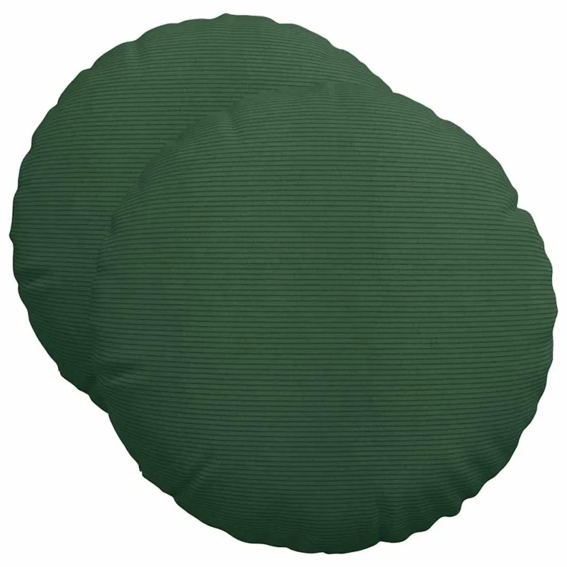 Sėdynių pagalvėlės 2 pcs Tamsiai žalia Ø50 x 19 cm