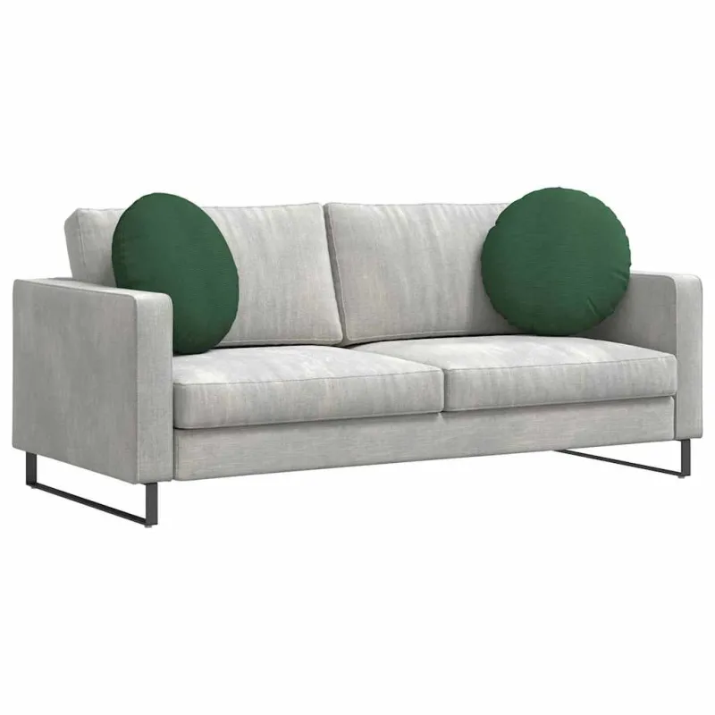 Sėdynių pagalvėlės 2 pcs Tamsiai žalia Ø50 x 19 cm