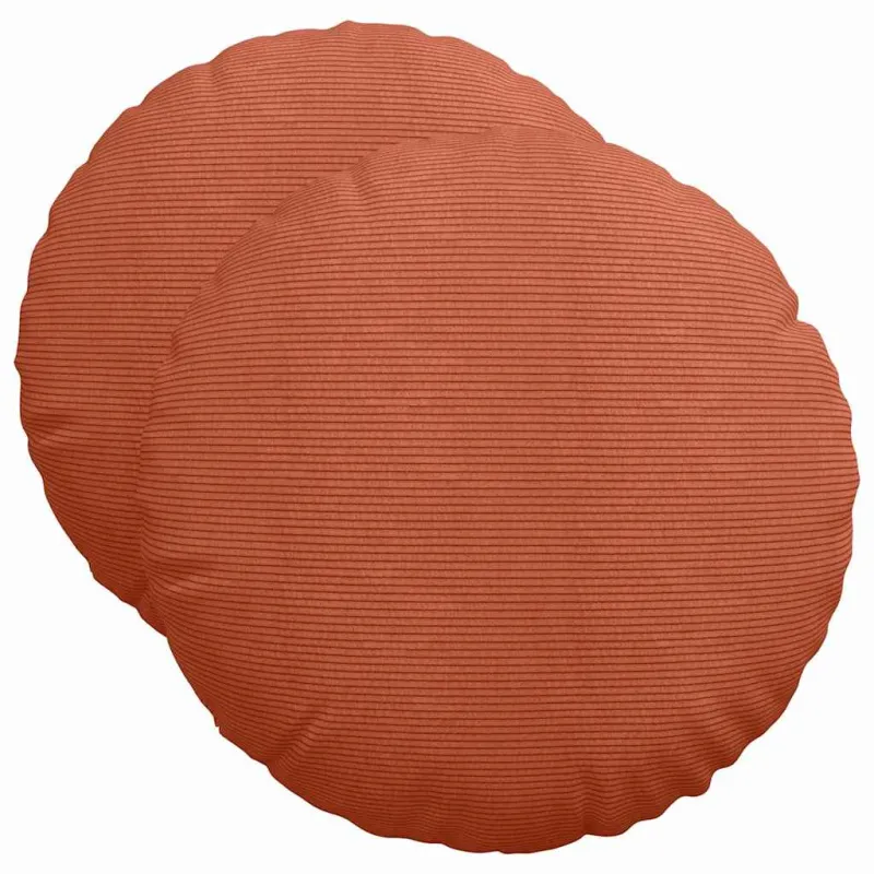 Sėdynių pagalvėlės 2 pcs Raudona oranžinė Ø50 x 19 cm