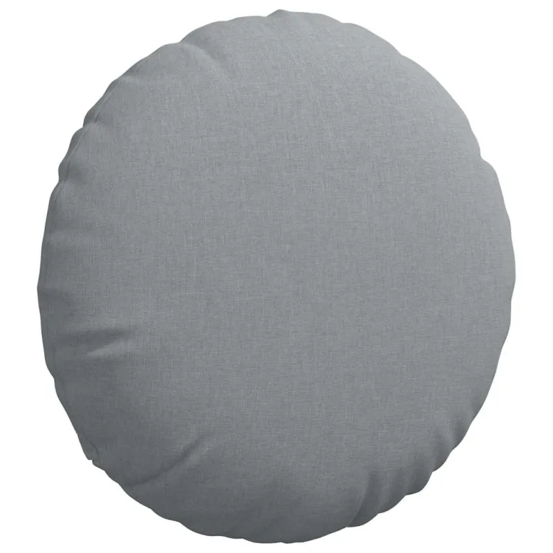 Sėdynių pagalvėlės 2 pcs Šviesiai pilka Ø60 x 21 cm audinys