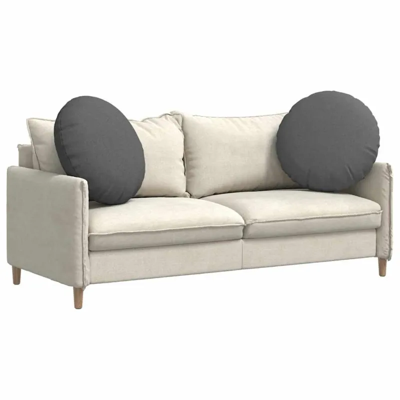 Sėdynių pagalvėlės 2 pcs Tamsiai pilka Ø60 x 21 cm audinys