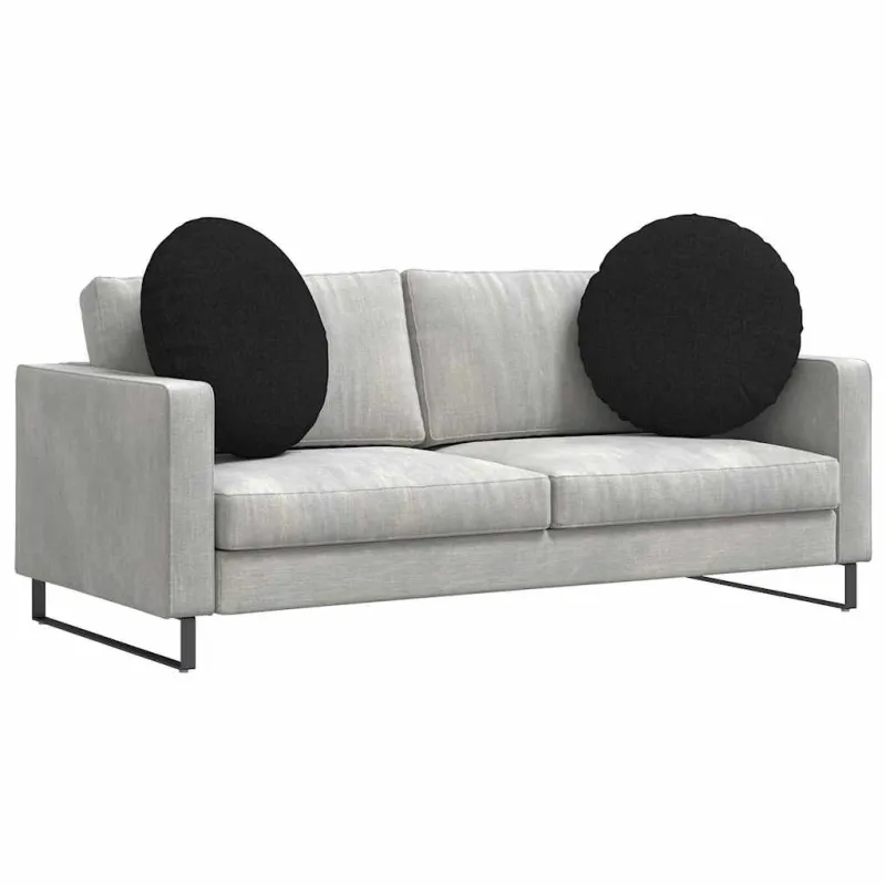 Sėdynių pagalvėlės 2 pcs Juoda Ø60 x 21 cm audinys