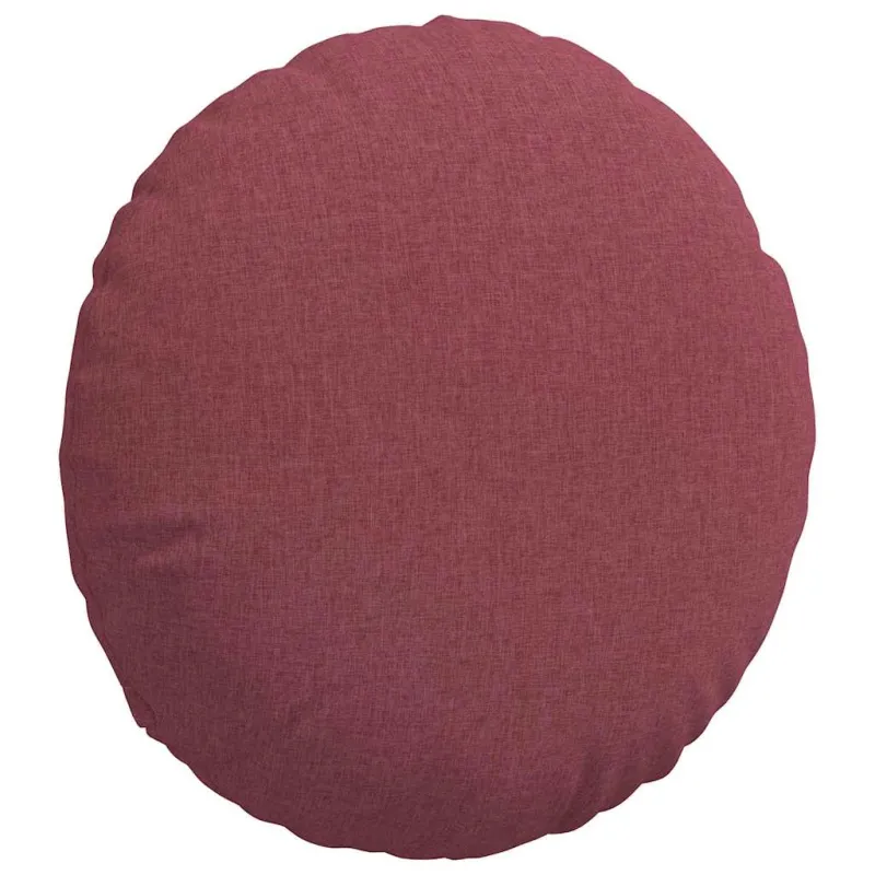 Sėdynių pagalvėlės 2 pcs Vyno raudona Ø60 x 21 cm audinys