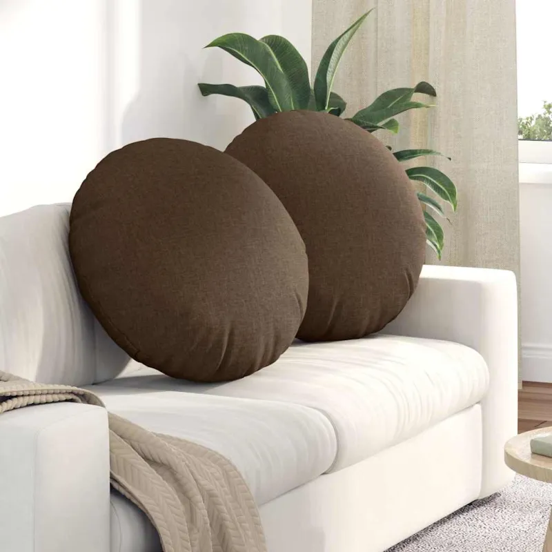 Sėdynių pagalvėlės 2 pcs Ruda Ø60 x 21 cm audinys