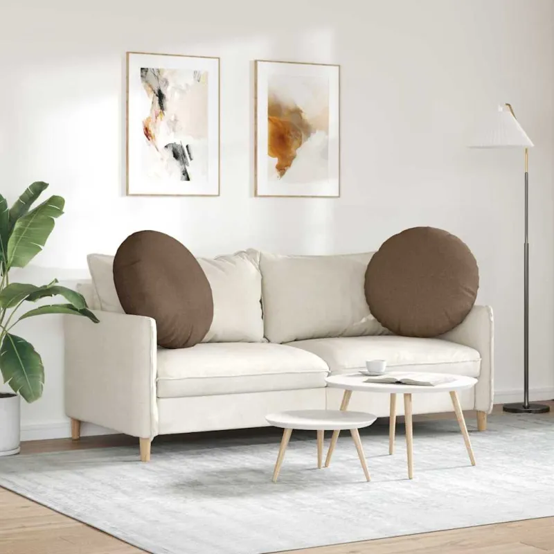 Sėdynių pagalvėlės 2 pcs Ruda Ø60 x 21 cm audinys
