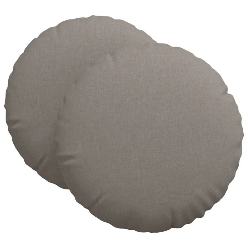 Sėdynių pagalvėlės 2 pcs Taupe Ø60 x 21 cm audinys