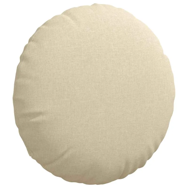 Sėdynių pagalvėlės 2 pcs Kreminė Ø60 x 21 cm audinys