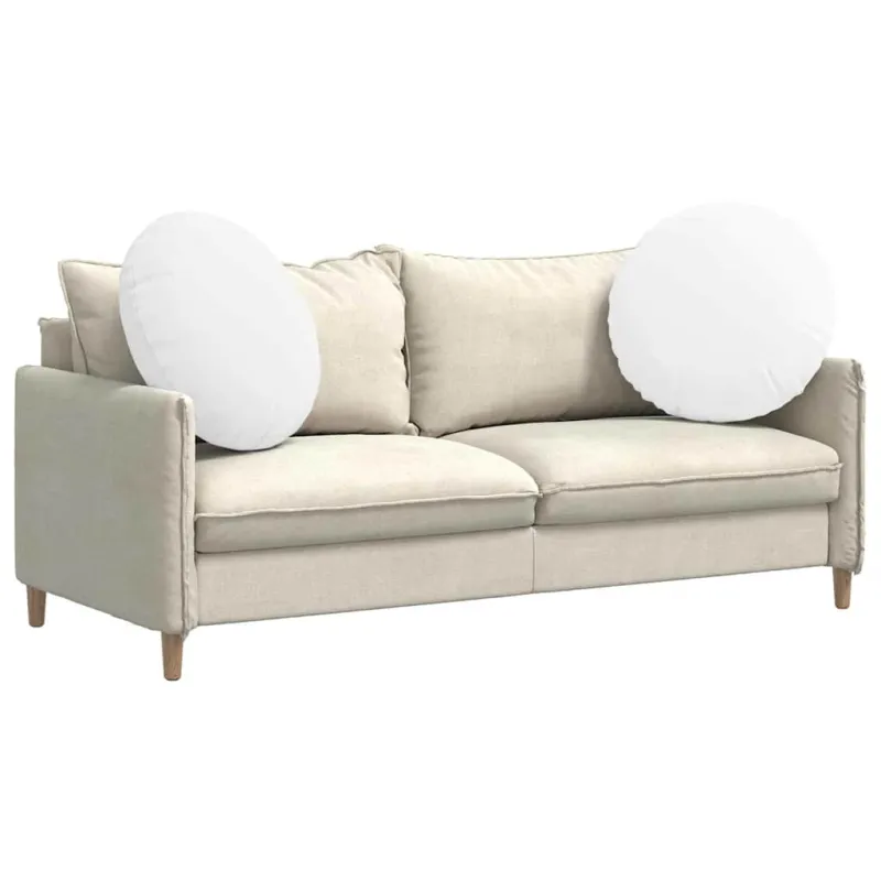 Sėdynių pagalvėlės 2 pcs Balta Ø60 x 21 cm audinys