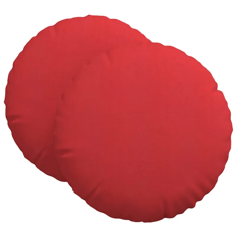 Sėdynių pagalvėlės 2 pcs Raudona Ø60 x 21 cm audinys
