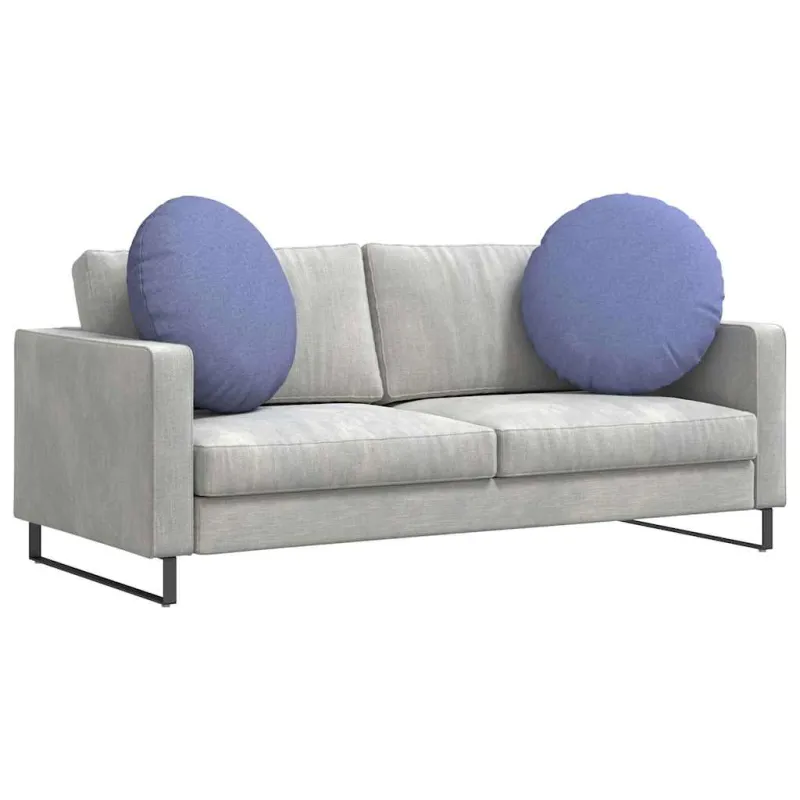 Sėdynių pagalvėlės 2 pcs Džinsinės mėlynos Ø60 x 21 cm audinys