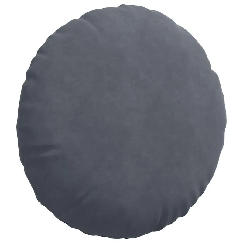 Sėdynių pagalvėlės 2 pcs Tamsiai pilka Ø60 x 21 cm Aksomas