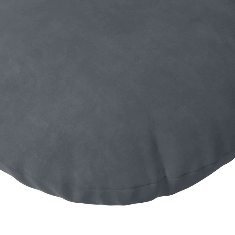 Sėdynių pagalvėlės 2 pcs Tamsiai pilka Ø60 x 21 cm Aksomas