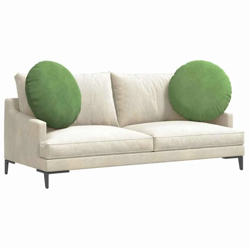 Sėdynių pagalvėlės 2 pcs Šviesiai žalia Ø60 x 21 cm Aksomas