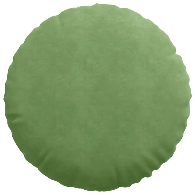 Sėdynių pagalvėlės 2 pcs Šviesiai žalia Ø60 x 21 cm Aksomas