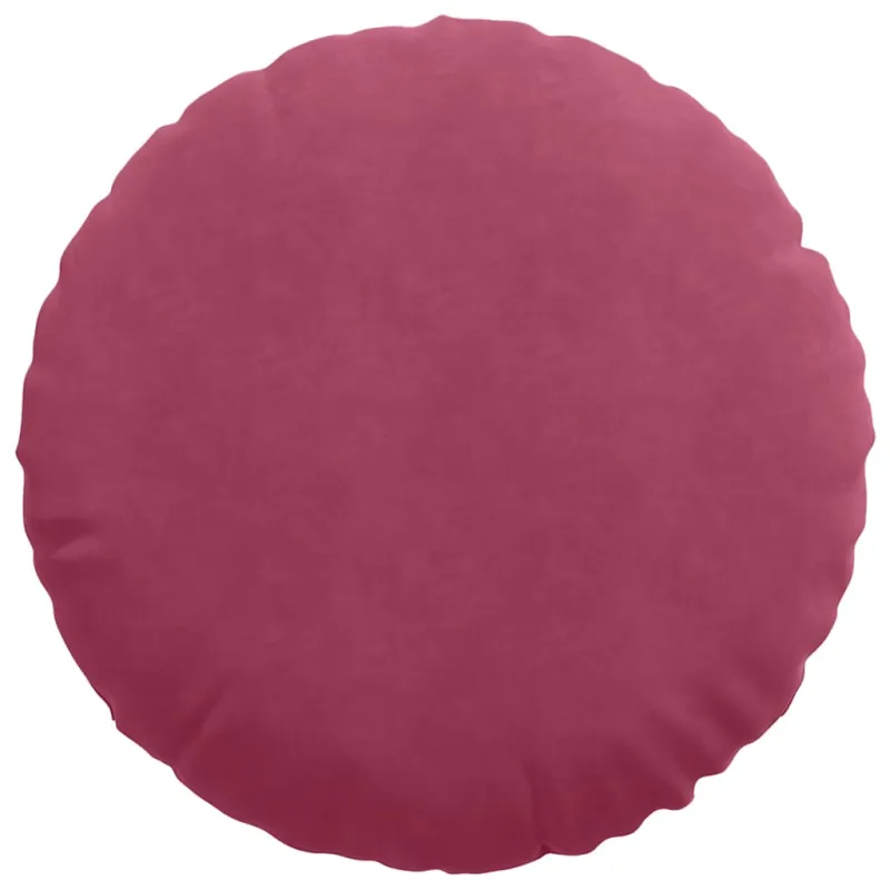Sėdynių pagalvėlės 2 pcs Vyno raudona Ø60 x 21 cm Aksomas