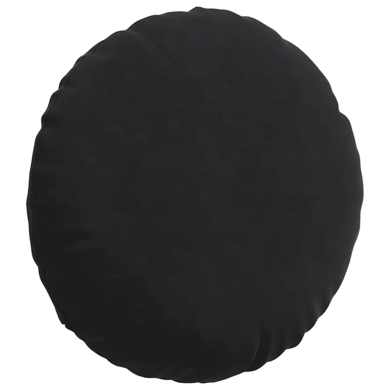 Sėdynių pagalvėlės 2 pcs Juoda Ø60 x 21 cm Aksomas