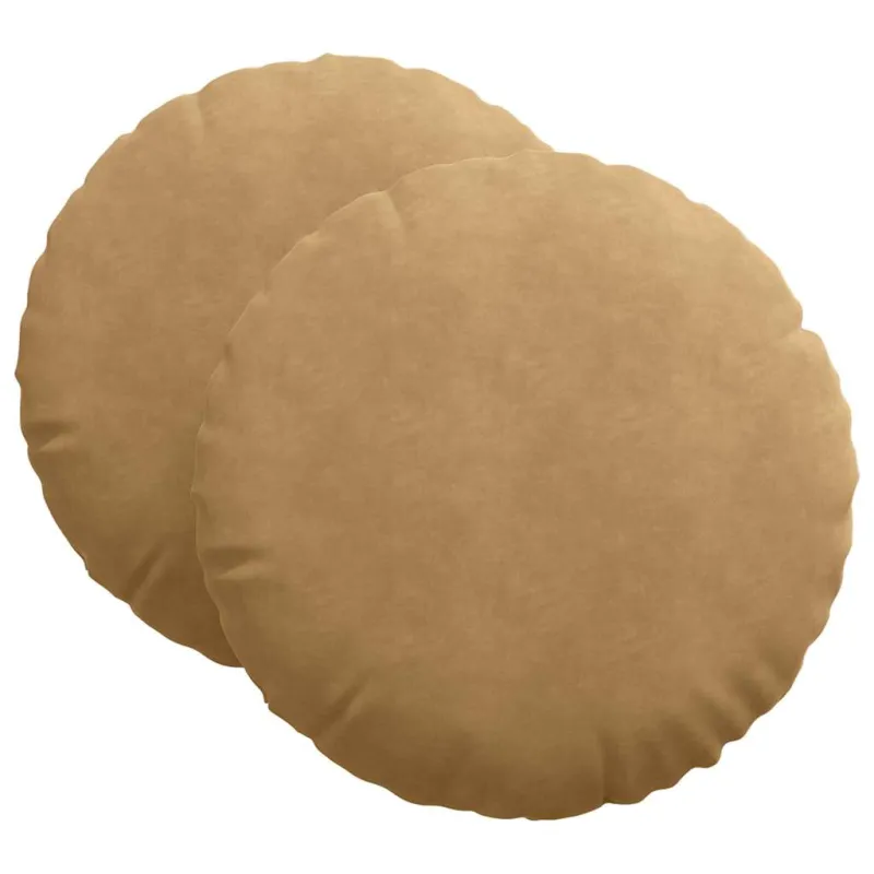 Sėdynių pagalvėlės 2 pcs Ruda Ø60 x 21 cm Aksomas