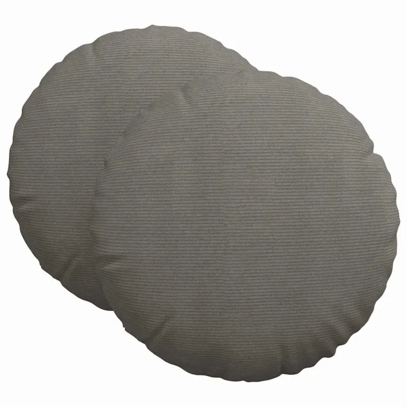Sėdynių pagalvėlės 2 pcs Šviesiai pilka Ø60 x 21 cm