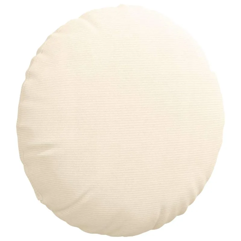 Sėdynių pagalvėlės 2 pcs Kreminė Ø60 x 21 cm Kordūrinis audinys