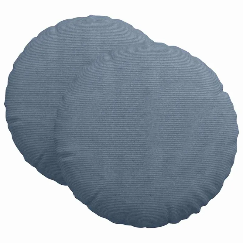 Sėdynių pagalvėlės 2 pcs Mėlyna Ø60 x 21 cm Kordūrinis audinys