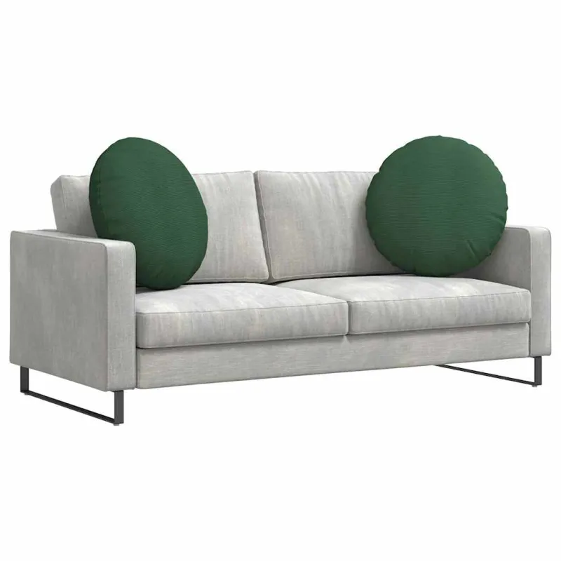 Sėdynių pagalvėlės 2 pcs Tamsiai žalia Ø60 x 21 cm