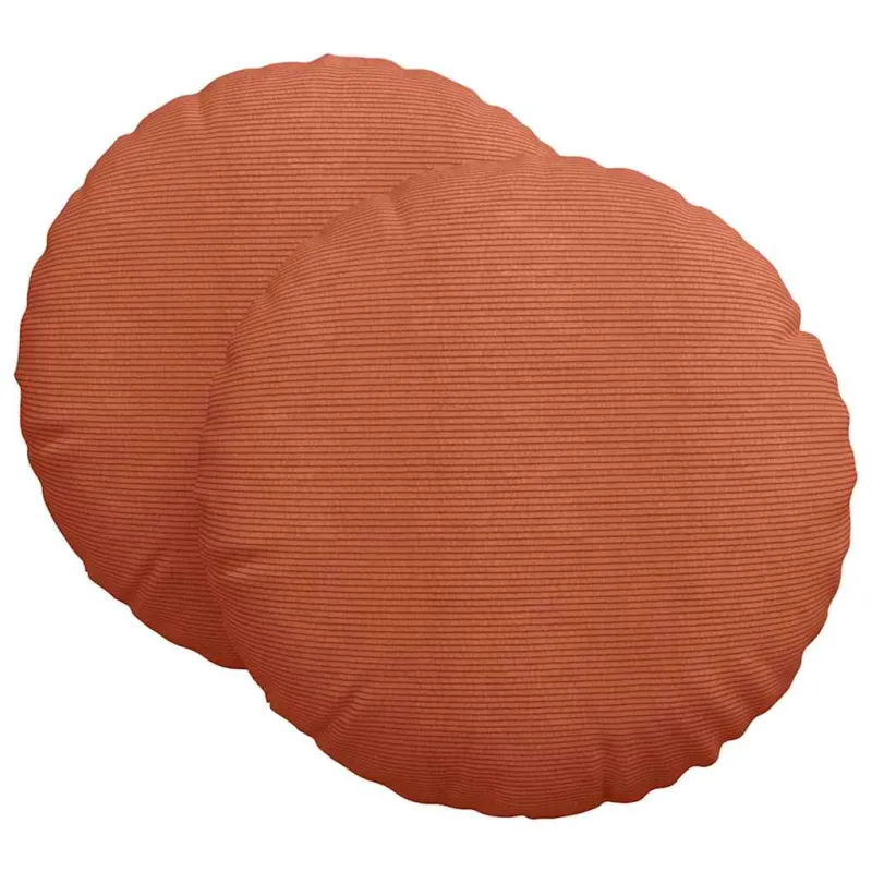 Sėdynių pagalvėlės 2 pcs Raudona oranžinė Ø60 x 21 cm