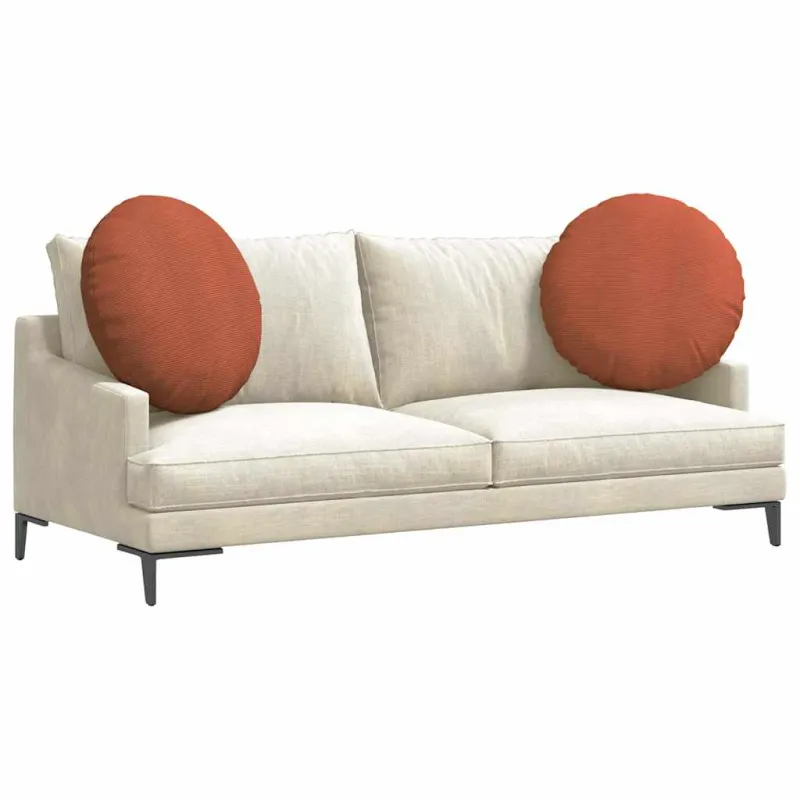 Sėdynių pagalvėlės 2 pcs Raudona oranžinė Ø60 x 21 cm