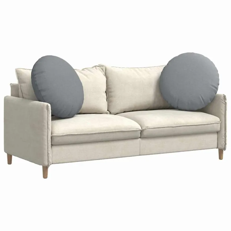 Sėdynių pagalvėlės 2 pcs Šviesiai pilka Ø80 x 29 cm audinys