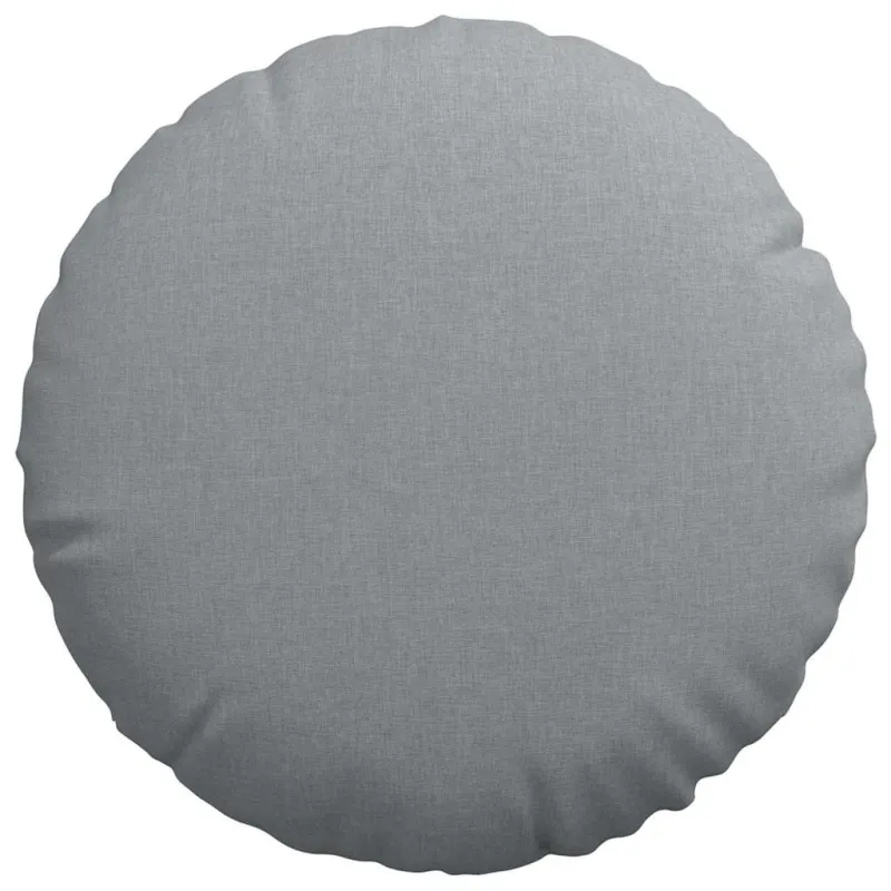 Sėdynių pagalvėlės 2 pcs Šviesiai pilka Ø80 x 29 cm audinys