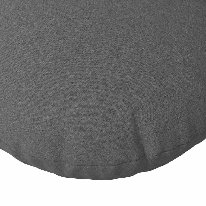 Sėdynių pagalvėlės 2 pcs Tamsiai pilka Ø80 x 29 cm audinys