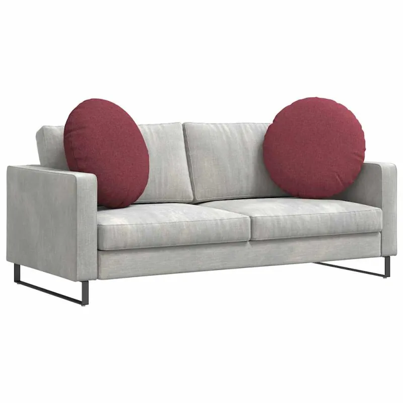 Sėdynių pagalvėlės 2 pcs Vyno raudona Ø80 x 29 cm audinys