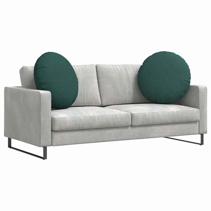 Sėdynių pagalvėlės 2 pcs Tamsiai žalia Ø80 x 29 cm audinys
