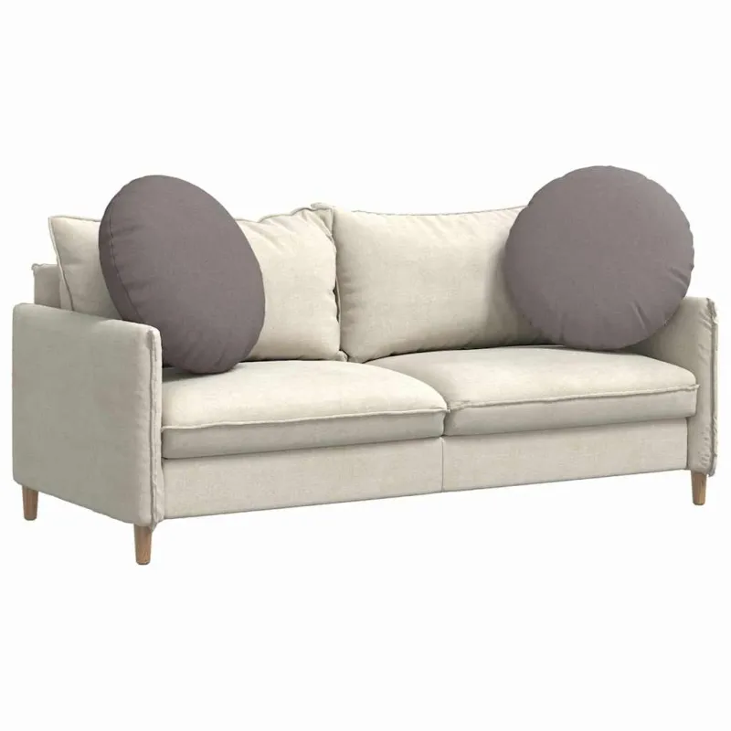 Sėdynių pagalvėlės 2 pcs Taupe Ø80 x 29 cm audinys