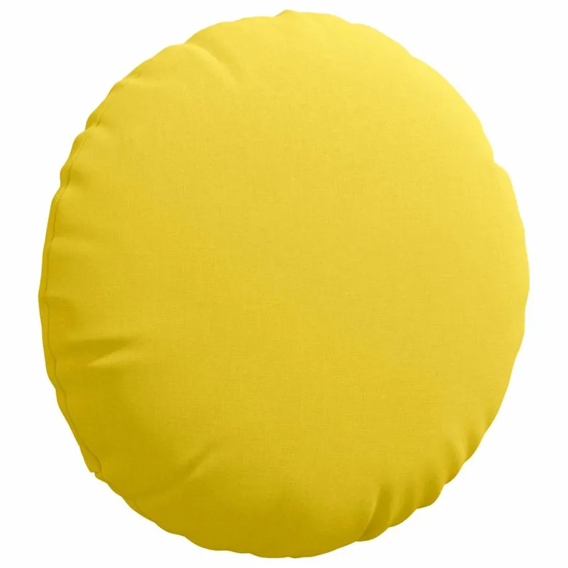 Sėdynių pagalvėlės 2 pcs Šviesi geltona Ø80 x 29 cm audinys