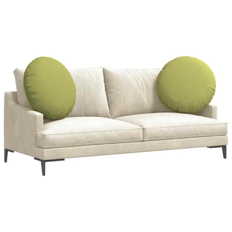 Sėdynių pagalvėlės 2 pcs Šviesiai žalia Ø80 x 29 cm audinys