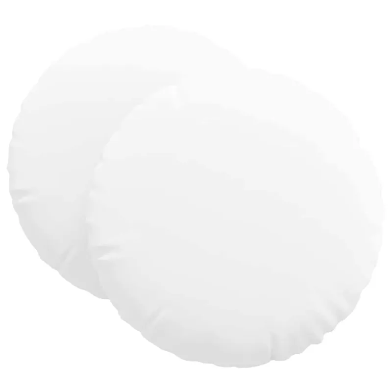 Sėdynių pagalvėlės 2 pcs Balta Ø80 x 29 cm audinys