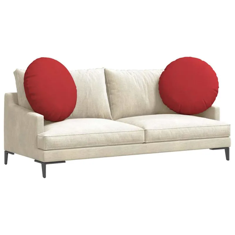 Sėdynių pagalvėlės 2 pcs Raudona Ø80 x 29 cm audinys