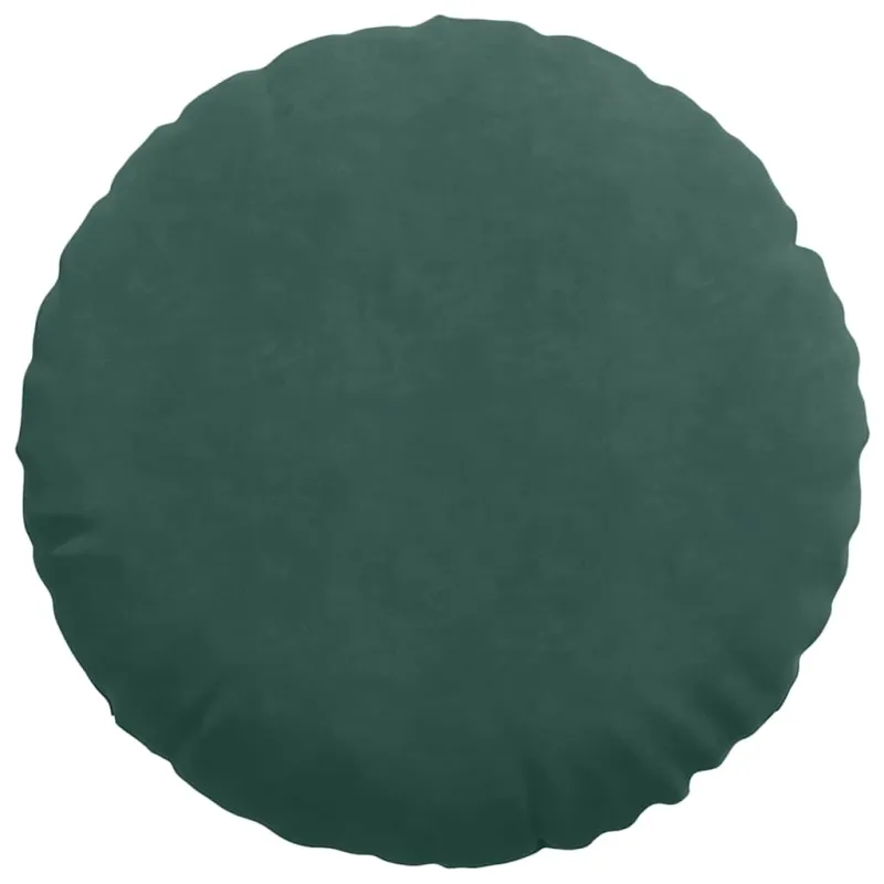 Sėdynių pagalvėlės 2 pcs Tamsiai žalia Ø 80 x 29 cm Aksomas