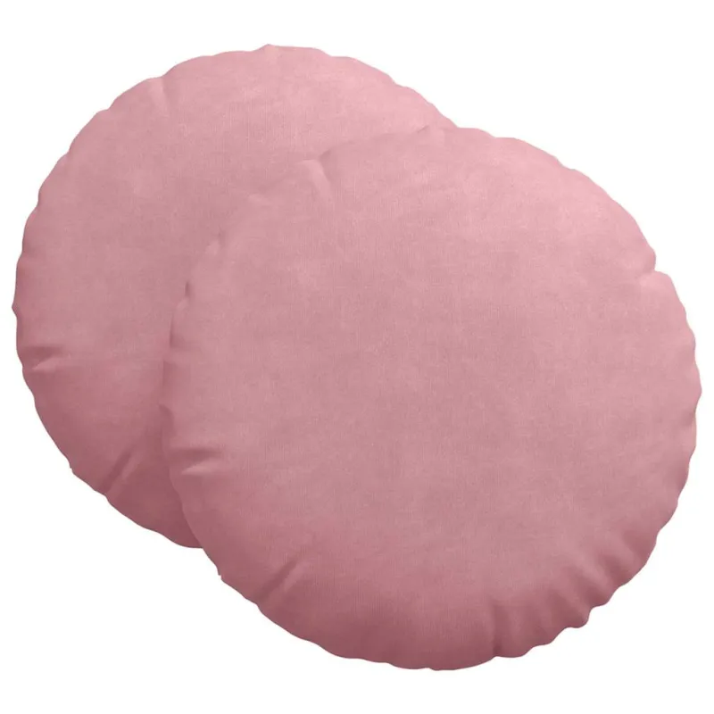 Sėdynių pagalvėlės 2 pcs Rožinė Ø 80 x 29 cm Aksomas