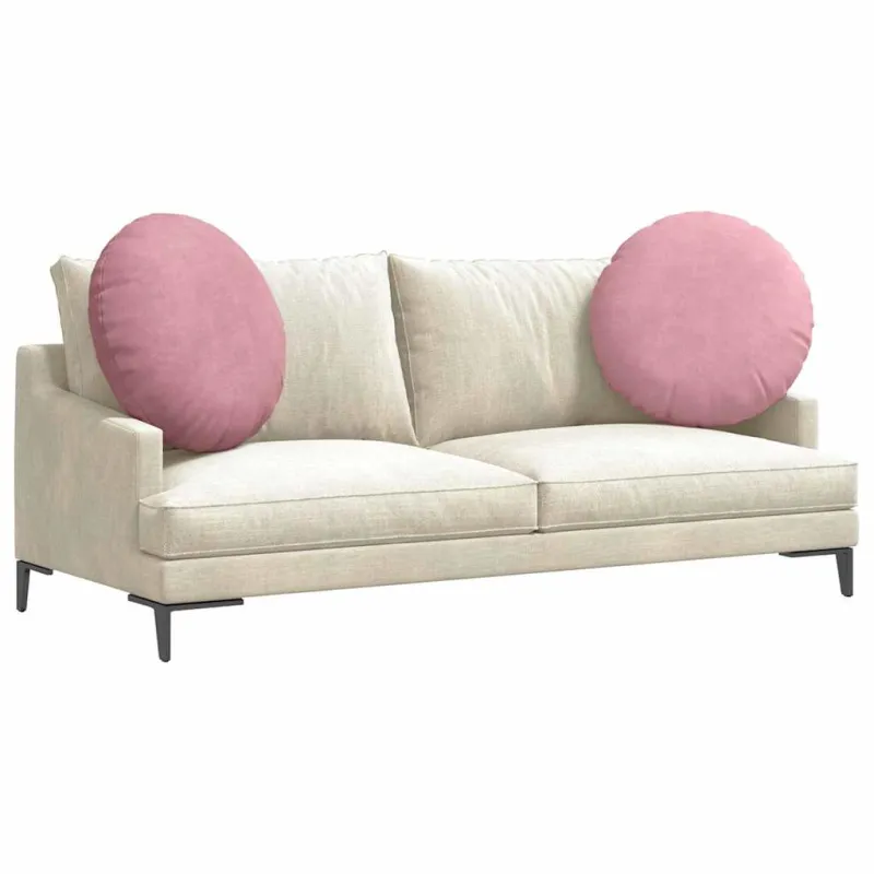 Sėdynių pagalvėlės 2 pcs Rožinė Ø 80 x 29 cm Aksomas