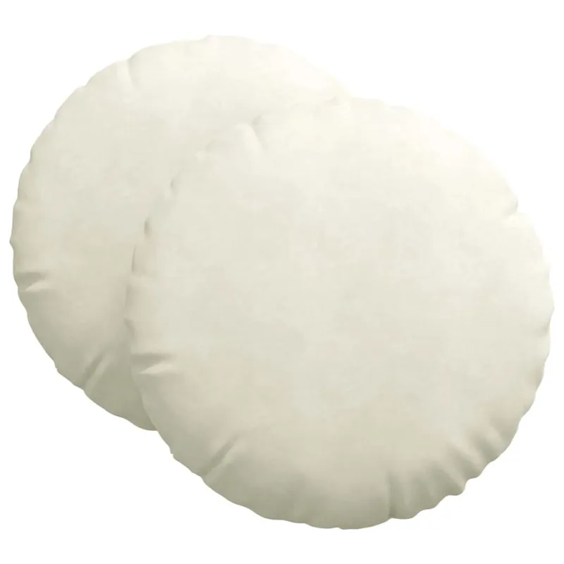 Sėdynių pagalvėlės 2 pcs Kreminė Ø 80 x 29 cm Aksomas