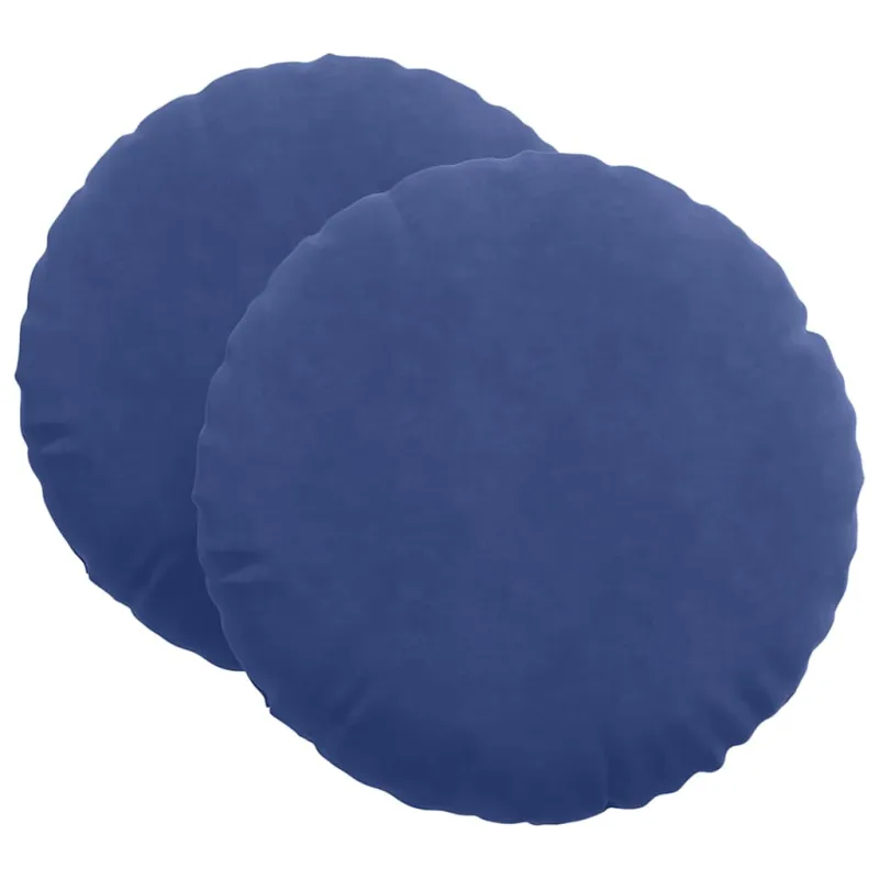 Sėdynių pagalvėlės 2 pcs Policijos mėlyna Ø 40 x 13 cm Aksomas