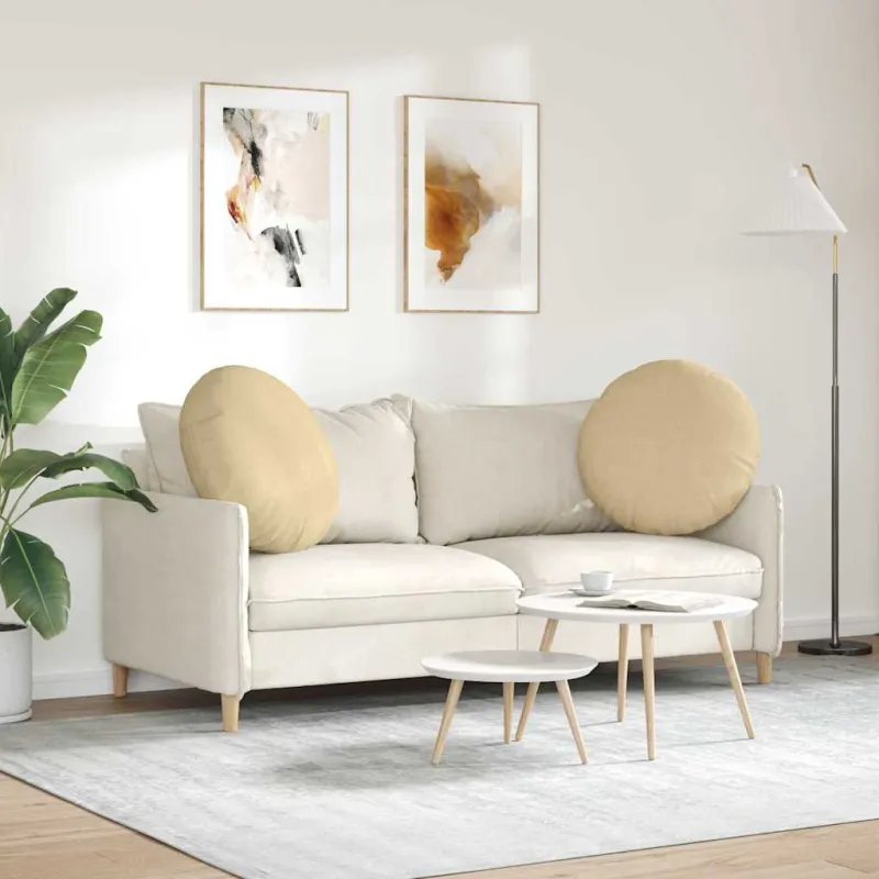 Sėdynių pagalvėlės 2 pcs Pilkai žalia Ø 80 cm