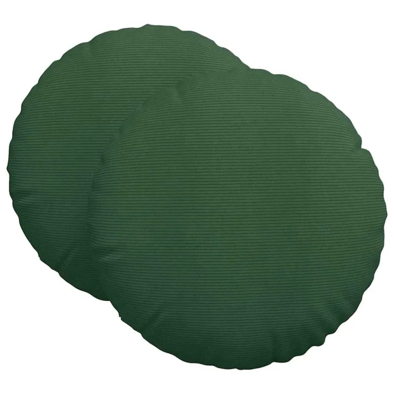 Sėdynių pagalvėlės 2 pcs Tamsiai žalia Ø 80 cm