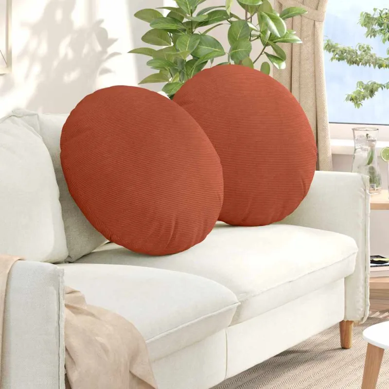Sėdynių pagalvėlės 2 pcs Raudona oranžinė Ø 80 cm