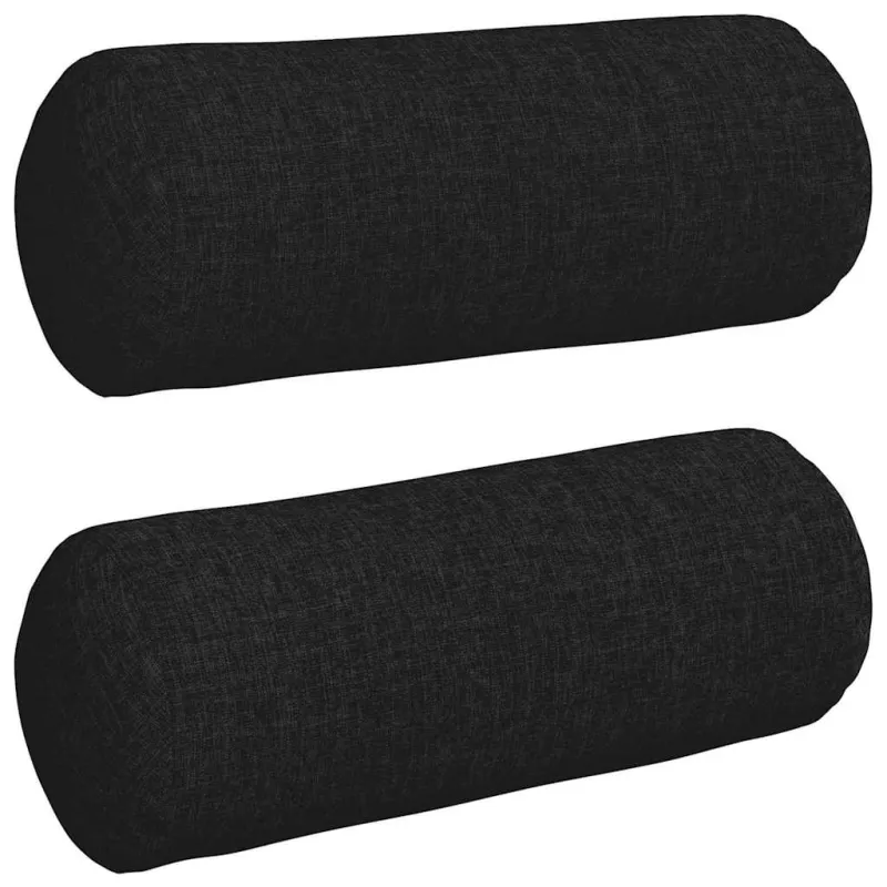 Pagalvės 2 pcs Juoda Ø 15 x 40 cm audinys